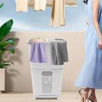 Rolbare wasmand met 3 bakken op wielen, compact design, Verzenden, Nieuw