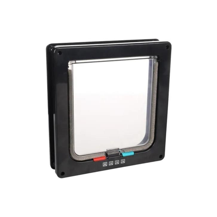 Poezendeur - deurluik - kattenluik - 4-standen Vego Zwart, Dieren en Toebehoren, Katten-accessoires, Nieuw, Ophalen of Verzenden