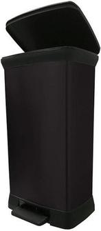 Curver Decobin Prullenbak - 50L - 39x29x72 cm - Zwart, Verzenden, Zo goed als nieuw