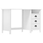 vidaXL Bureau Hill 3 lades 120x50x74 cm massief grenenhout, Huis en Inrichting, Verzenden, Nieuw