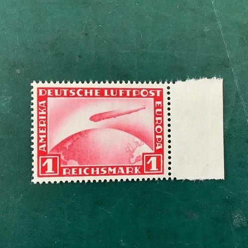 Duitse Rijk 1931 - 1 Mark Zeppelin with sheet margin -, Postzegels en Munten, Postzegels | Europa | Duitsland