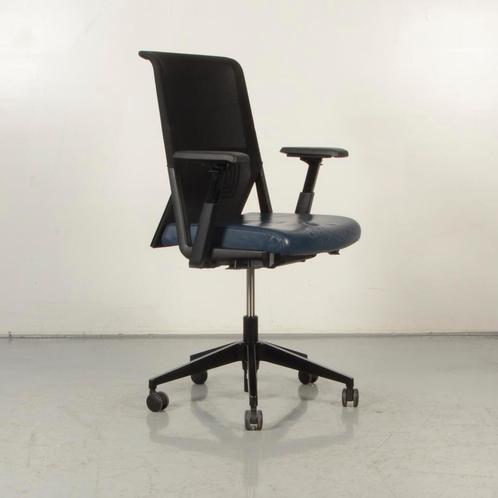 Bureaustoel Haworth Comforto D5965 - Blauw  leder - Zwart, Zakelijke goederen, Kantoor en Winkelinrichting | Kantoormeubilair en Inrichting