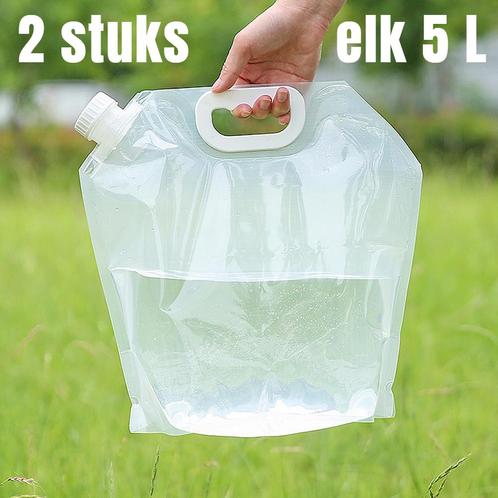 2 STUKS Waterzakken 5 Liter Camping Outdoor Opvouwbare, Caravans en Kamperen, Kampeeraccessoires, Nieuw, Verzenden