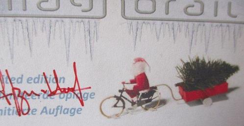 Magnorail H0 - Modeltreinfiguren (2) - Kerstman op de fiets,, Hobby en Vrije tijd, Modeltreinen | H0