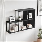 Wandplankenset Nostened 5-delig zwart met achterwand en zijw, Huis en Inrichting, Woonaccessoires | Wandplanken en Boekenplanken