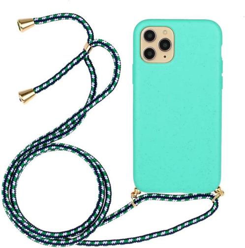 iPhone 12 / 12 Pro Crossbody TPU Hoesje met Koord Mint, Telecommunicatie, Mobiele telefoons | Hoesjes en Frontjes | Apple iPhone