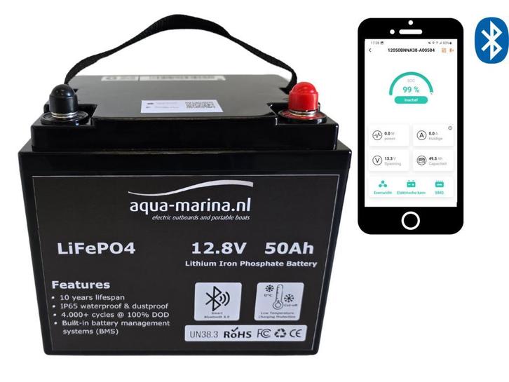 LiFePO4 Lithium Accu 12V 50Ah met Bluetooth | Lichtgewicht, Auto-onderdelen, Accu's en Toebehoren, Nieuw, 12 maanden garantie