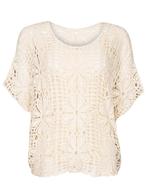 Top Gehaakt Beige , damestop met korte mouwen, Kleding | Dames, Tops, Verzenden, Nieuw
