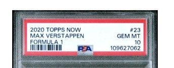 2020 Topps Now F1 Max Verstappen #23 PSA 10 Graded card, Verzamelen, Stickers