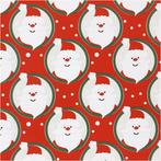 Inpakpapier, Kerstman, B: 50 cm, 80 gr, rood, 5 m/ 1 rol, Nieuw