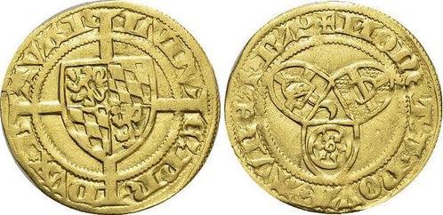 Goud-gulden o Jahr 1440 Pfalz-kurlinie Ludwig Iv 1436-1449, Postzegels en Munten, Munten | Europa | Niet-Euromunten, Verzenden