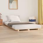 vidaXL Bedframe massief grenenhout 75x190 cm, Verzenden, Nieuw, Bruin, Hout
