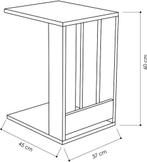 Bijzettafel 2 planken L37 cm - Edi, Huis en Inrichting, Verzenden, Nieuw