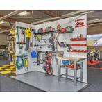 Professionele werkbank 100 cm met hardhouten blad - grijs, Doe-het-zelf en Verbouw, Werkbanken, Ophalen of Verzenden, Nieuw