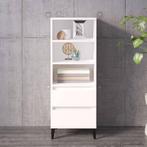 vidaXL buffetkast 40x36x110 cm bewerkt hout wit, Huis en Inrichting, Kasten | Buffetkasten, Minder dan 50 cm, Verzenden, 100 tot 150 cm