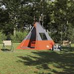 vidaXL Tent Grijs en Oranje en Zwart 383 x 338 x 217 cm, Caravans en Kamperen, Tenten, Verzenden, Nieuw