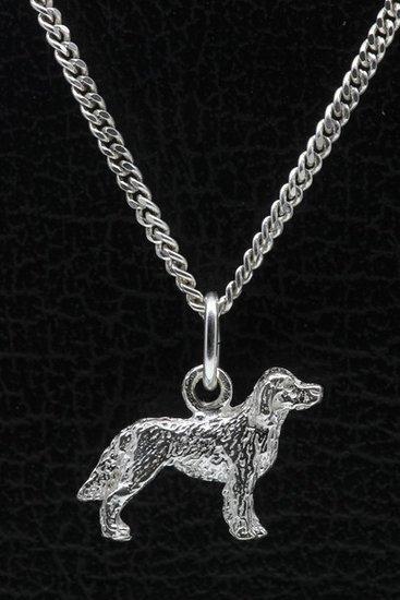 Zilveren Epagneul francais ketting hanger - klein, Sieraden, Tassen en Uiterlijk, Kettinghangers, Verzenden
