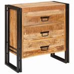 vidaXL Dressoir met lade Bruin 66 x 33 x 70 cm massief, Huis en Inrichting, Kasten | Dressoirs, Verzenden, Nieuw, Overige houtsoorten