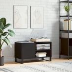 vidaXL Platenkast 85x38x48 cm bewerkt hout zwart, Verzenden, Nieuw