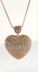 Ketting met hanger - 18 karaat Roségoud - 3.15ct. tw. Bruin, Sieraden, Tassen en Uiterlijk, Antieke sieraden