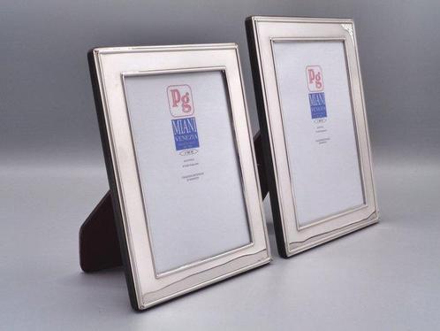 PG-Miani Argenteria - Fotolijst (2) - .925 zilver - Lisce, Antiek en Kunst, Antiek | Goud en Zilver