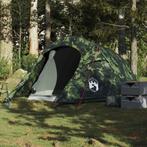 vidaXL Tunneltent 3-persoons waterdicht camouflage, Caravans en Kamperen, Verzenden, Nieuw, Tot en met 2