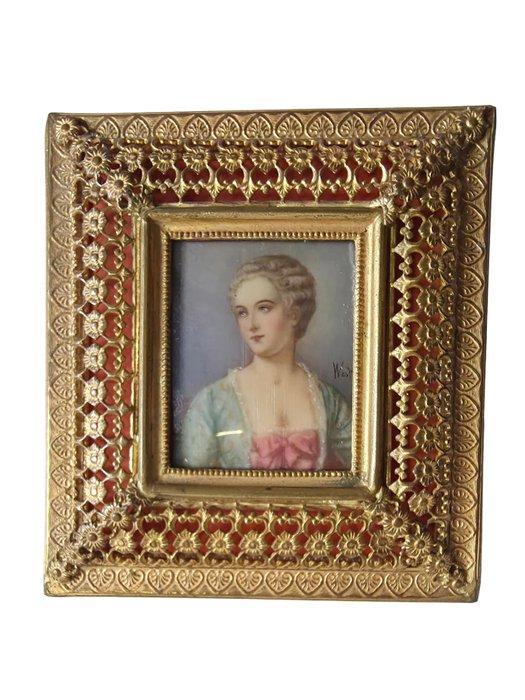 Scuola europea (XIX-XX) - Ritratto di Nobildonna, Antiek en Kunst, Kunst | Schilderijen | Klassiek