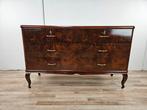 Commode - Ladekast met vijf laden in hout en messing - Hout,