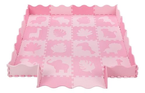 Momi Zawi Pink Schuimrubberen Puzzelmat met Rand MAED00012, Kinderen en Baby's, Speelgoed | Babyspeelgoed, Nieuw, Verzenden