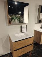Badmeubel 80cm wildeiken met spiegelkast - SBAD PKW, Huis en Inrichting, Badkamer | Badkamermeubels, Ophalen, Nieuw, Wastafelkast