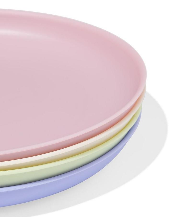 HEMA Borden 21.5cm kunststof pastel - 4 stuks, Huis en Inrichting, Keuken | Servies, Nieuw, Verzenden