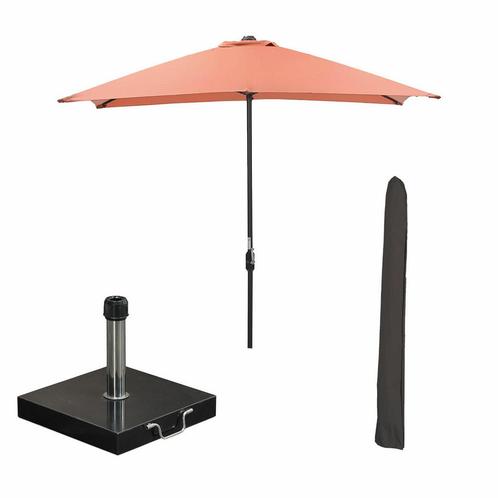 Garden Impressions Lotus stokparasol 250x250 cm - koper incl, Tuin en Terras, Partytenten, Verzenden
