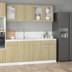 vidaXL 4-delige Keukenkastenset Lyon bewerkt hout sonoma, Huis en Inrichting, Keuken | Keukenelementen, Verzenden, Nieuw, Bruin