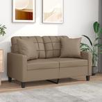 vidaXL Tweezitsbank met sierkussens 120 cm kunstleer, Huis en Inrichting, Verzenden, Leer, Minder dan 150 cm, Nieuw