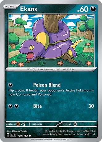 Ekans 100/162 reverse holo Temporal forces, Hobby en Vrije tijd, Verzamelkaartspellen | Pokémon, Losse kaart, Nieuw, Foil, Ophalen of Verzenden