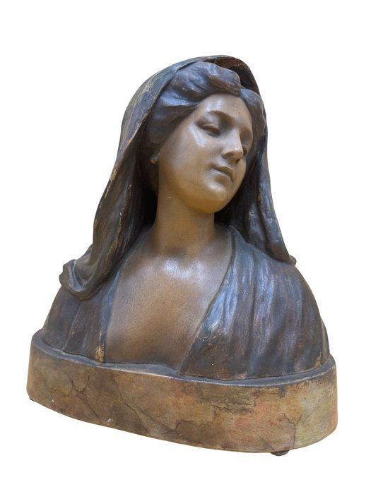 Goldscheider - sculptuur, Mezzo busto - 27 cm - Terracotta, Antiek en Kunst, Antiek | Glas en Kristal