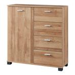 [en.casa] Halmeubel Döbritz 84x80x28 cm eikenkleurig, Huis en Inrichting, Verzenden, Nieuw
