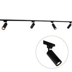 LED 1-fase Rails | Zwart | 2 meter | Inclusief 4 railspots, Huis en Inrichting, Lampen | Plafondlampen, Ophalen of Verzenden, Nieuw