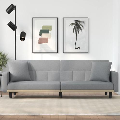 vidaXL Slaapbank met kussens stof lichtgrijs, Huis en Inrichting, Banken | Bankstellen, Nieuw, 200 tot 250 cm, Stof, Verzenden