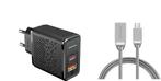DrPhone HALOM1 - 18W snellader + Metalen USB-C Kabel - Anti-, Nieuw, Verzenden