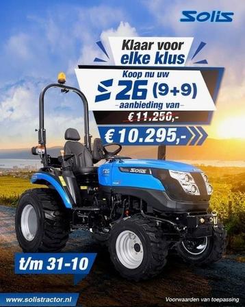 Solis S26 Shuttle XL 9+9 Actie t/m 31-10 Compact tractor beschikbaar voor biedingen