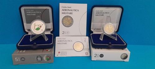 Italië. 2 Euro / 5 Euro 2023 Aeronautica Militare (3, Postzegels en Munten, Munten | Europa | Euromunten