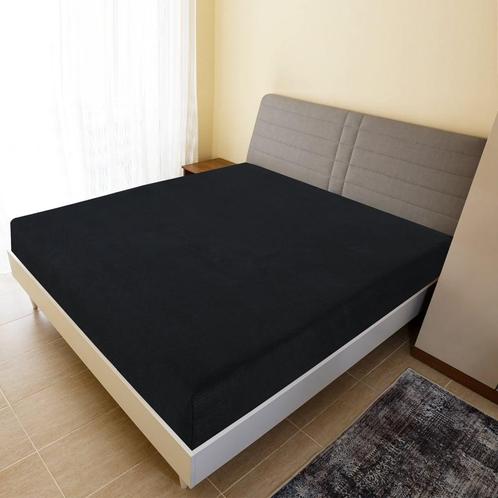 vidaXL Hoeslaken jersey 100x200 cm katoen zwart, Huis en Inrichting, Slaapkamer | Beddengoed, Zwart, Nieuw, Verzenden