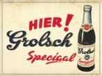 Grolsch speciaal reclamebord reliëf, Verzamelen, Merken en Reclamevoorwerpen, Ophalen of Verzenden, Nieuw