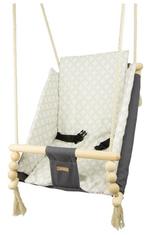 Babywiegschommel - max. 20 kg - grijze, crème diamanten, Ophalen of Verzenden, Nieuw