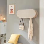 Wandkapstok Vilkön 30x80x16 cm beige en zwart [en.casa], Huis en Inrichting, Verzenden, Nieuw