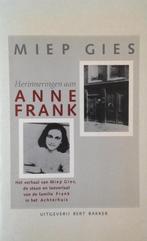 Herinneringen aan Anne Frank 9789035104891 Gies, Boeken, Verzenden, Gelezen, Gies