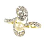 Ring - 18 karaat Geel goud - 0.25ct. tw. Diamant, Nieuw