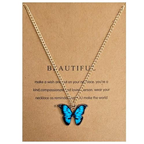 Fako Bijoux® - Doe Een Wens - Vlinder Ketting - Make A Wish, Sieraden, Tassen en Uiterlijk, Kettingen, Verzenden