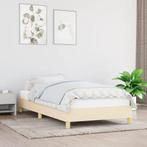 vidaXL Bedframe zonder matras 90x200 cm stof crèmekleurig, Huis en Inrichting, 90 cm, Eenpersoons, Verzenden, Nieuw